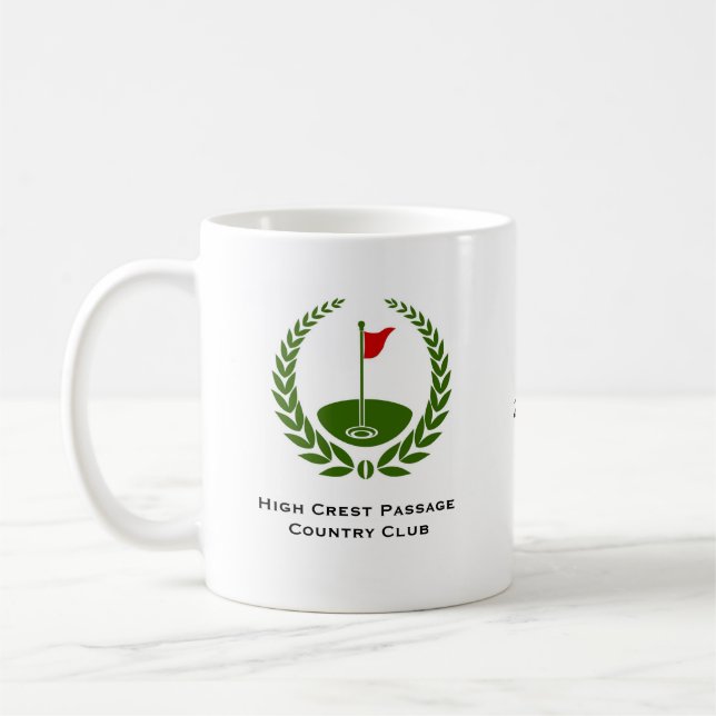 Taza De Café Coffee Mug personalizado del club de golf (Izquierda)