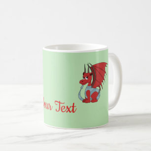 Taza De Café Coffee Mug Personalizado Dragon Rojo