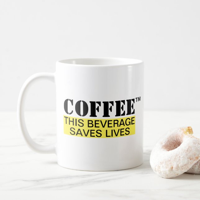 Taza De Café Coffee™ Mug (¡Personalizar!) (Con donut)