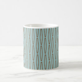 Taza De Café Coffee Mug repite geométrico azul pálido