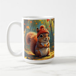 Taza De Café Coffee Mug Tema de otoño | Ardilla de Caída