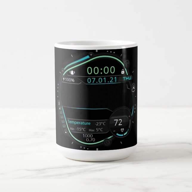 Taza De Café Coffee Mug with a Humorous Digital Design (Centro)