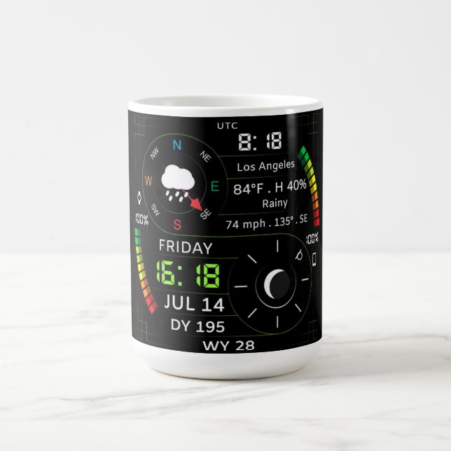 Taza De Café Coffee Mug with a Humorous Digital Design (Centro)