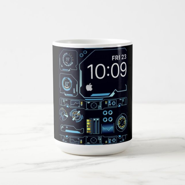 Taza De Café Coffee Mug with a Humorous Digital Design (Centro)