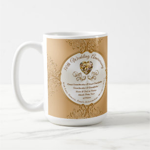 Taza De Café Coffee Mugs, abuelos, 50° aniversario del Boda