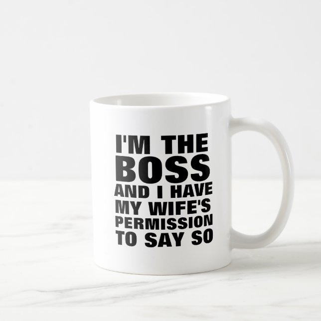 Taza De Café Coffee mugs for esposo, SOY EL JEFE (Derecha)