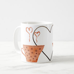 Taza De Café Coffee Mugs In Love Boho Watercolor Art
