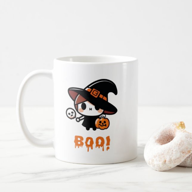 Taza De Café Coffee or tea mug (cup) Halloween  (Con donut)