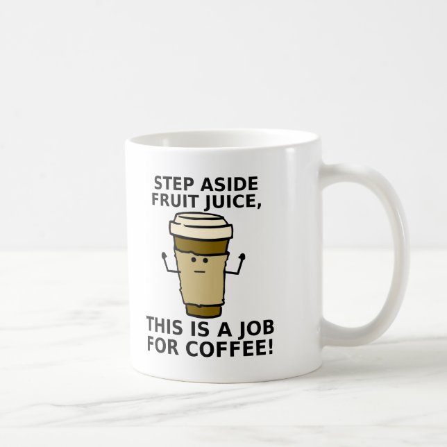 Taza De Café Coffee Over Juice Funny Mug (Derecha)