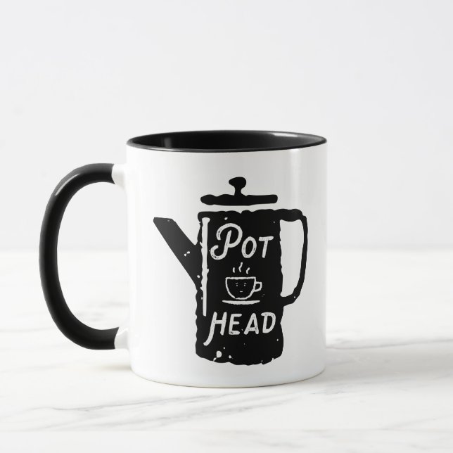 Taza De Café Coffee Pot Head - Café Funny Coffee Combo Mug (Izquierda)