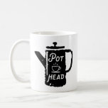 Taza De Café Coffee Pot Head - Café Funny Coffee Combo Mug<br><div class="desc">"Cabeza de olla" en cafetera taza de café divertido tazón de café; elegir cualquier tazón de estilo o cambiar mango/color interior</div>