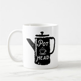 Taza De Café Coffee Pot Head - Café Funny Coffee Combo Mug