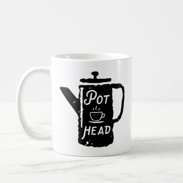 Taza De Café Coffee Pot Head - Café Funny Coffee Combo Mug (Izquierda)