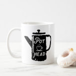 Taza De Café Coffee Pot Head - Coffee Funny<br><div class="desc">"Cabeza de olla" en cafetera taza de café divertido tazón de café</div>