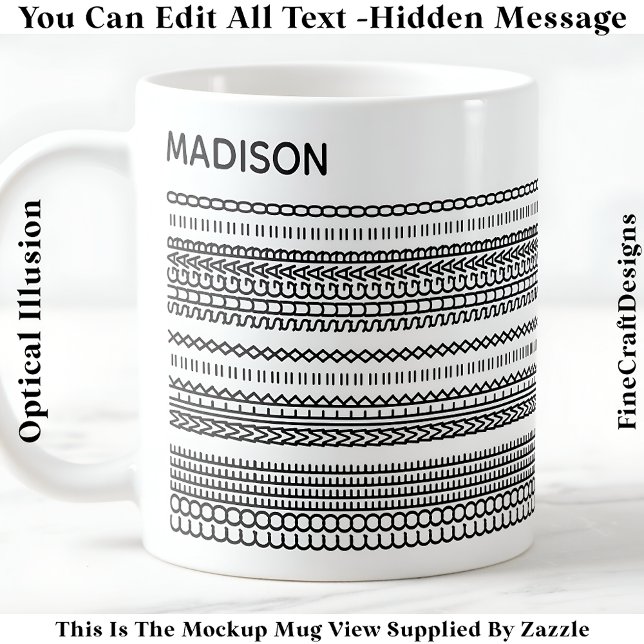 Taza De Café Coffee Preference Hidden Message Name 101B Modern (Subido por el creador)