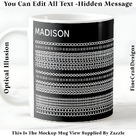 Taza De Café Coffee Preference Hidden Message Name 101W Stylish