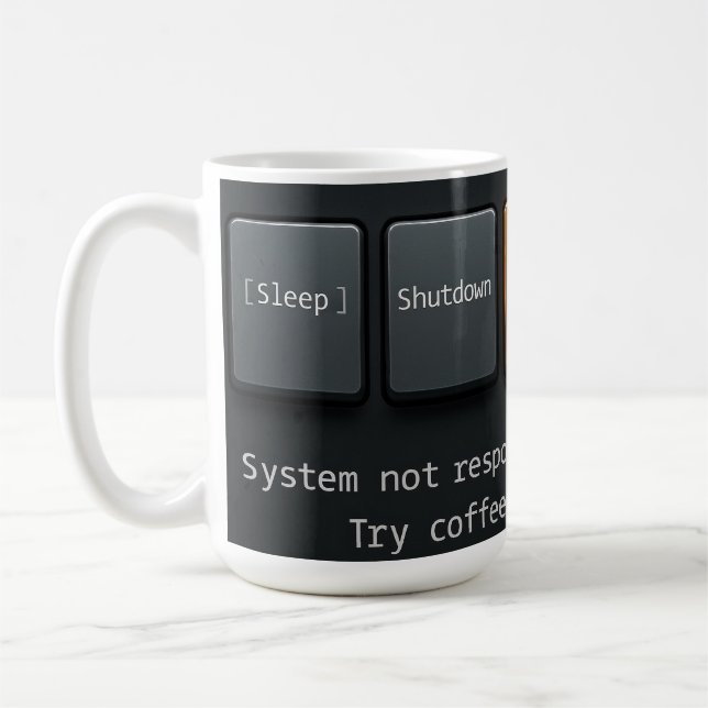 Taza De Café Coffee Reboot Mug – Funny Tech-Inspired Design for (Izquierda)