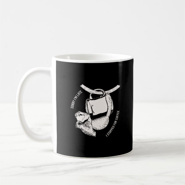 Taza De Café Coffee Sloth (blanco) (Izquierda)