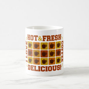 Taza De Café Coffee Squares mug - elegir estilo y color