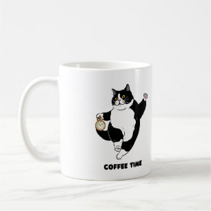 Taza De Café Coffee Time Black Cat Mug for Introverts