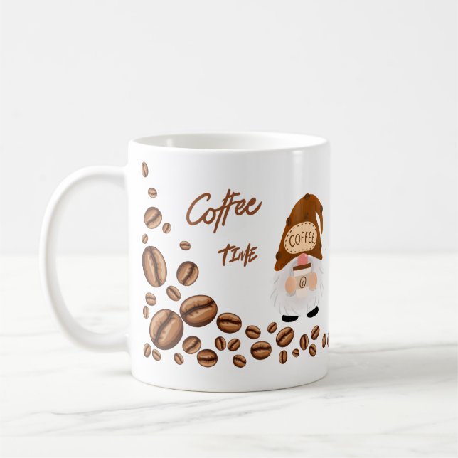 Taza De Café Coffee Time Says the Gnome on a  (Izquierda)