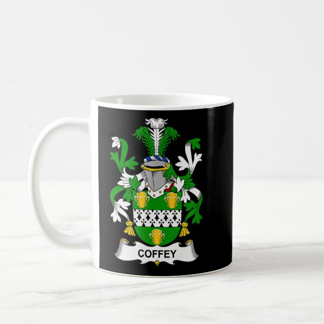 Taza De Café Coffey Coat of Arms Family Crest  (Izquierda)