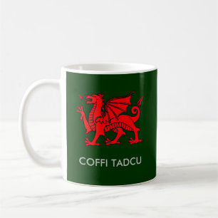 Taza De Café Coffi Tadcu - el café del Grandad en Galés del sur