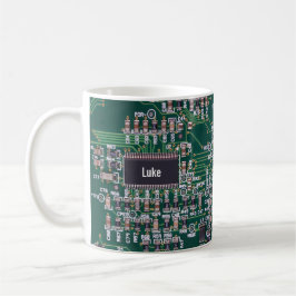 Taza De Café Cofón de la motherboard de tecnología informática