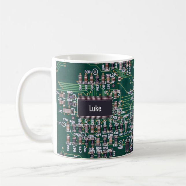Taza De Café Cofón de la motherboard de tecnología informática  (Izquierda)