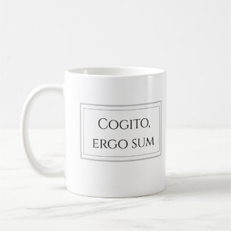 Taza De Café Cogito, ergo sum - Creo que por lo tanto soy