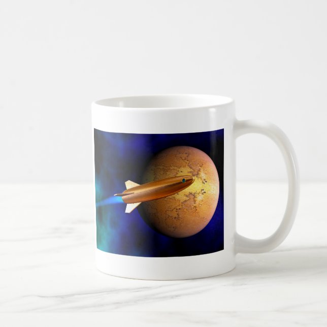 Taza De Café cohete vintage (Derecha)