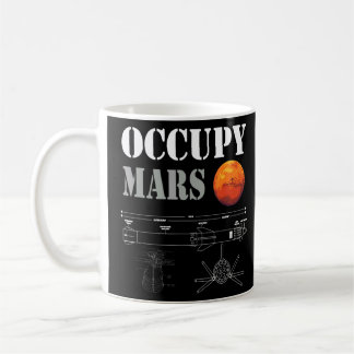 Taza De Café Cohetes de la nave Occupy Mars