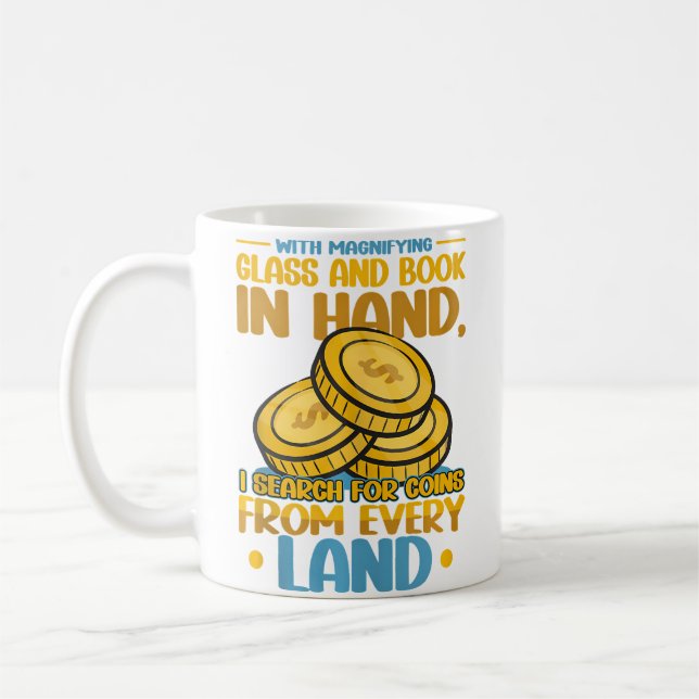 Taza De Café Coin Collecting Rhymes Rare Coin Collector (Izquierda)
