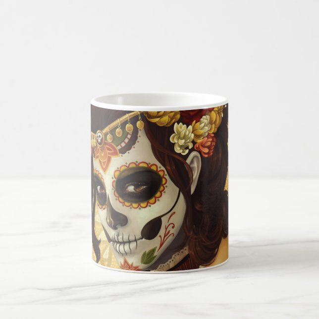 Taza De Café Cojín decorativo Dia De Los Muertos (Centro)