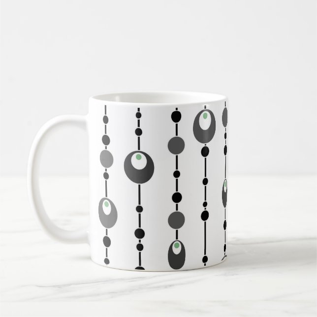 Taza De Café Cojín decorativo Resumen diseño retro ornamental d (Izquierda)