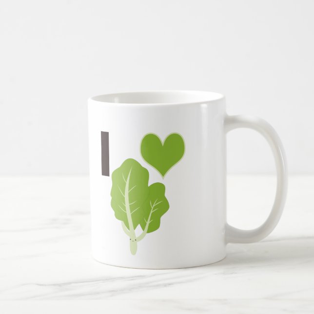 Taza De Café Col rizada del corazón I (Derecha)