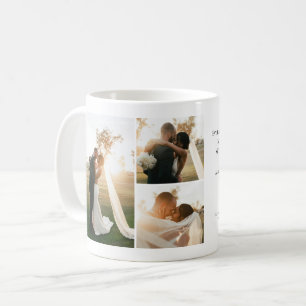 Taza De Café Colage de 4 fotos personalizadas para aniversario 