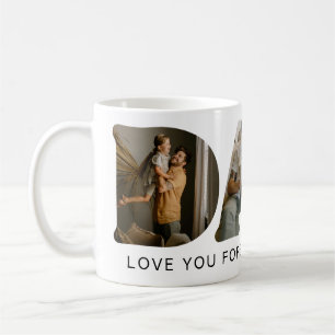 Taza De Café Colage de fotos de carta para el Día del Padre