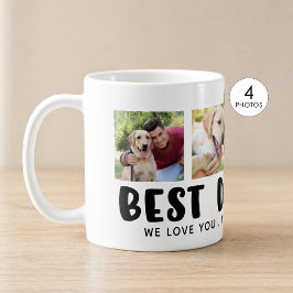 Taza De Café Colage de Fotos de Huella de Pata de MEJOR PAPÁ PE