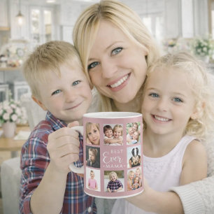 Taza De Café Colage de fotos de madre mamá rosa polvoriento ros