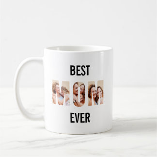Taza De Café Colage de fotos de mamá recorte cumpleaños día de 