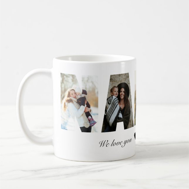 Taza De Café Colage de fotos de niñera (Izquierda)