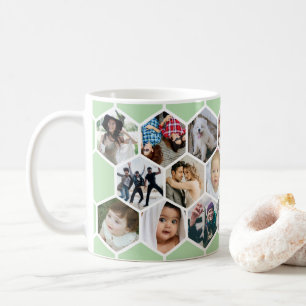 Taza De Café Colage de fotos de panal verde 20 imágenes