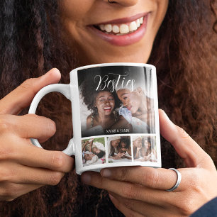 Taza De Café Colage de Fotos Personalizadas de Mejores Amigas