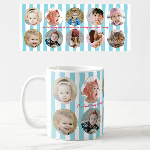 Taza De Café Colage de Fotos Personalizadas Foto de Familia Ray