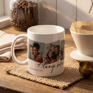 Taza De Café Colage de Fotos Personalizado 'Mejor Juntos' Famil