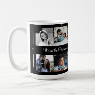 Taza De Café Colaje de 10 fotos personalizadas con tu texto fam