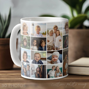 Taza De Café Colaje de 30 fotos - cuadrícula de imágenes pequeñ