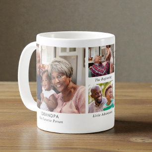 Taza De Café Colaje de Fotos de Abuelo
