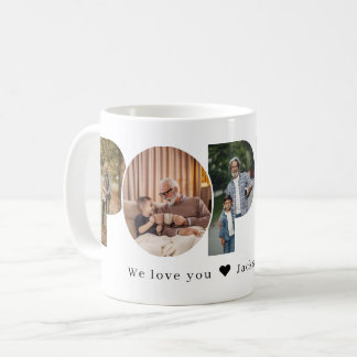 Taza De Café Colaje de fotos de amapola para el Día del Padre